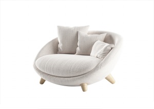 白色矮脚沙发模型设计