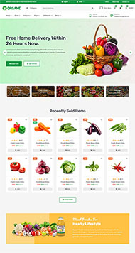 有机蔬菜水果食品商城网站模板