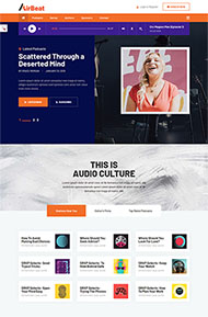 音频播客音乐网站HTML5模板