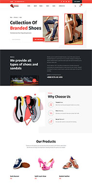 鞋子品牌商店网站HTML5模板