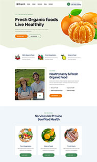 农场有机食品网站HTML5模板