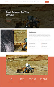 矿业工业重工网站HTML5模板