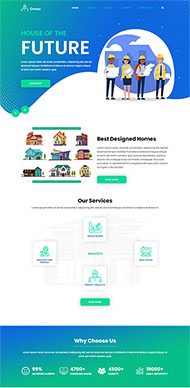 房屋建筑设计公司HTML5模板