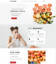 响应式有机水果店宣传HTML5网站模板