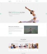 瑜伽机构宣传服务引导页模板
