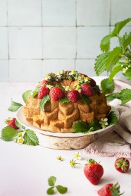 自制草莓糕点图片