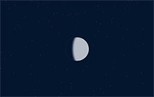CSS3漫天星空下日食动画特效