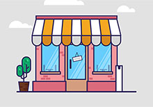 纯CSS3卡通咖啡店铺插图特效