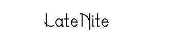 LateNite字体