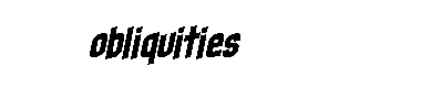 Obliquities字体