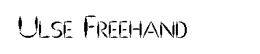 Ulse Freehand字体