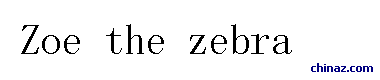 Zoe the zebra字体