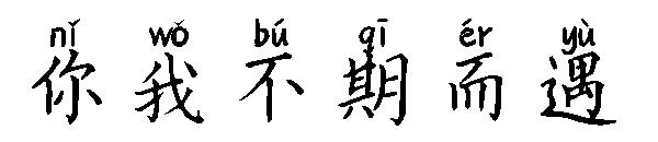你我不期而遇字体