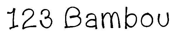 123 Bambou字体