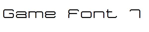 Game Font 7字体