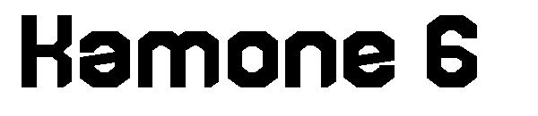 Kamone 6字体