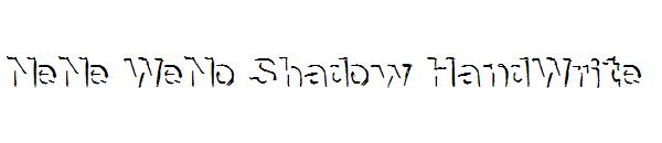 NeNe WeNo Shadow HandWrite字体