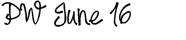 PW June 16字体