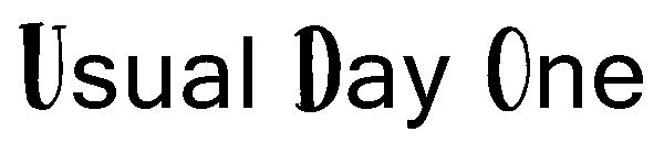 Usual Day One字体
