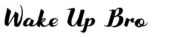 Wake Up Bro字体