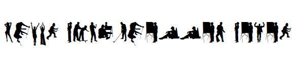 Human Silhouettes Free Seven字体