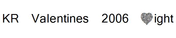 KR Valentines 2006 Eight字体