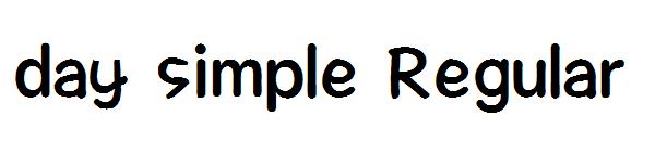 day simple Regular字体