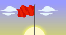 红旗飘扬flash动画素材