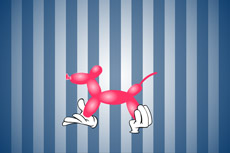 折气球动物狗flash动画