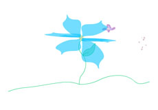 三维空间花朵flash动画