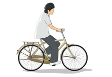 骑自行车的男子flash动画