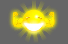 卡通呲牙的太阳flash素材