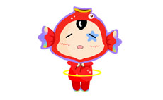 卡通人物甩呼啦圈flash动画