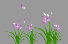 紫色花瓣飘落flash动画