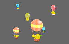 热气球跟菊花flash动画