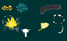 各种爆炸烟雾flash动画
