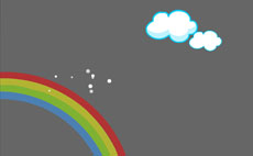 卡通彩虹和云朵flash动画