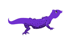 卡通紫色蜥蜴flash动画