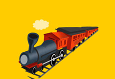 开动冒烟的火车flash动画