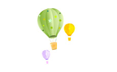 三个热气球漂浮flash动画