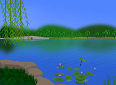 湖光山色风景flash动画