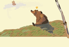 flash可爱的棕熊卡通动画素材