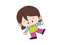 卡通女孩转身踢脚flash动画