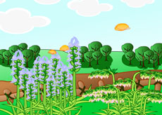 矢量花香飞蝶flash动画
