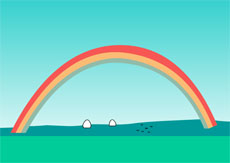 美丽的卡通彩虹flash动画