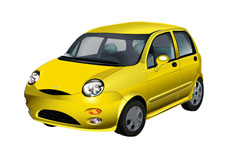 黄色四轮小汽车flash动画