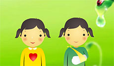 卡通爱心救护女孩flash动画