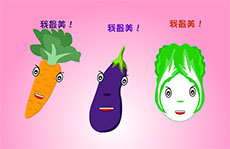 卡通蔬菜比美flash源文件