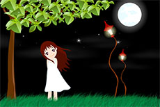 桂花树下的小女孩flash动画
