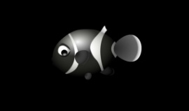 一只小丑鱼玩耍flash动画